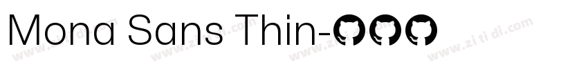 Mona Sans Thin字体转换